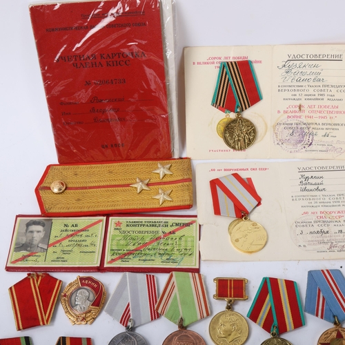 201 - Chinese and Russian medals, badges and paper