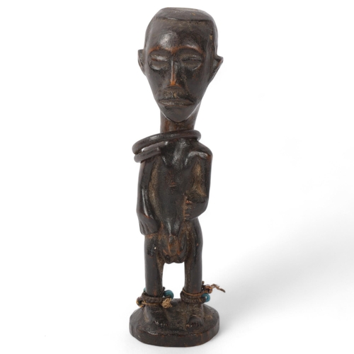 224 - Bakongo Tribal carved wood figure, Congo/Angola, height 24cm