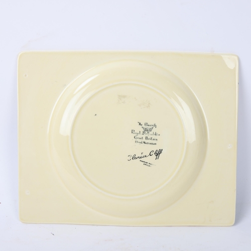 231 - CLARICE CLIFF - Biarritz Newlyn pattern plate, 27cm x 21cm