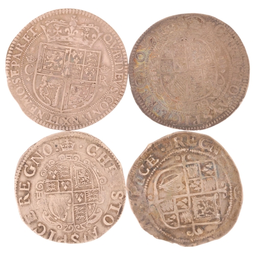 31 - Charles I (1625-1649) 4 silver shillings, approx diameter 33mm