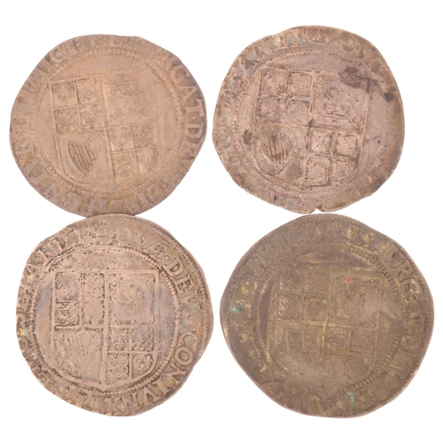 32 - James I (1603-1625) 4 silver shillings, approx diameter 30mm