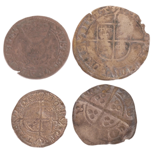 34 - A collection of English silver coins, Edward I penny, Henry I Groat, Elizabeth I Halfgroat, Charles ... 