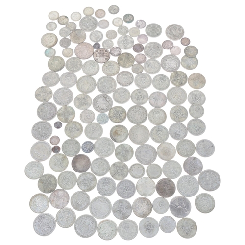 77 - A quantity of British silver coinage, all 1920-1946 approx weight 1120 grams