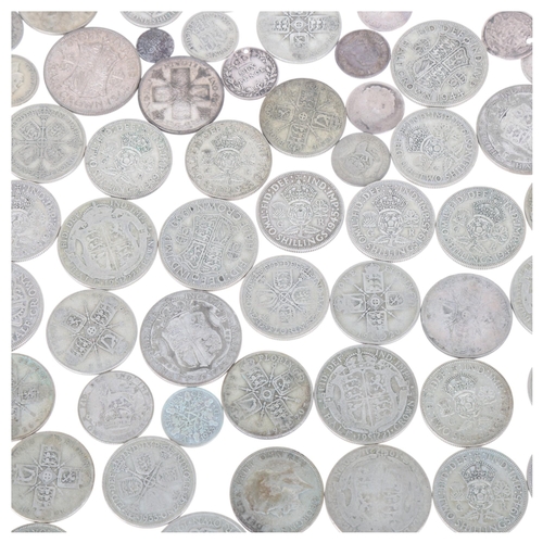 77 - A quantity of British silver coinage, all 1920-1946 approx weight 1120 grams