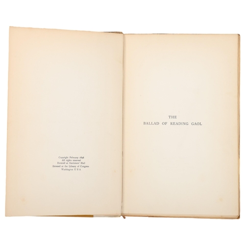 91 - The Ballard Of Reading Gaol by C.3.3 Oscar Wilde, published by Leonard Smithers London 1899