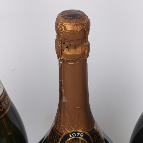 263 - 3 bottles of GH Mumm & Co Champagne, Rene Lalou vintage 1979, 2 bottles Cordon Rouge circe 1980s'/90... 