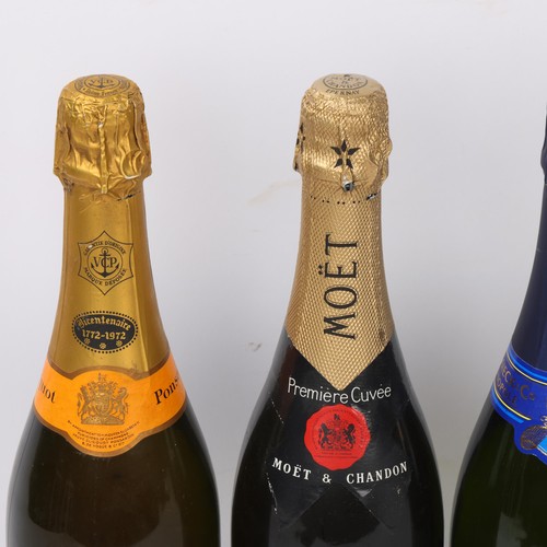 264 - 4 bottles of NV Chanpagne, Veuve Clicquot Ponsardin, Heidsieck & Co Monopole, Moet & Chandon Brut Im... 