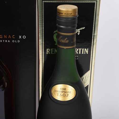 268 - 3 bottles cognac, 2 x Remy Martin Fine Champagne Cognac VSOP 70cl 40% (one from colour collection), ... 