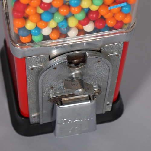 254 - Vintage American candy ball dispenser, height 39cm