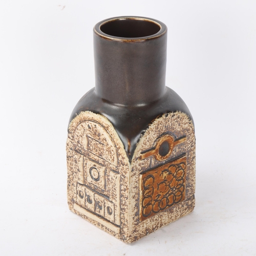 400 - A Troika pottery spice jar decorated by JANE FITZGERALD, signed to base, height 15cm