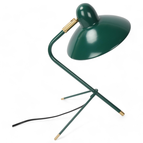 431 - Di Classe, an Arles mid-century style desk lamp by DOMEI ENDO with adjustable green shade, height 37... 