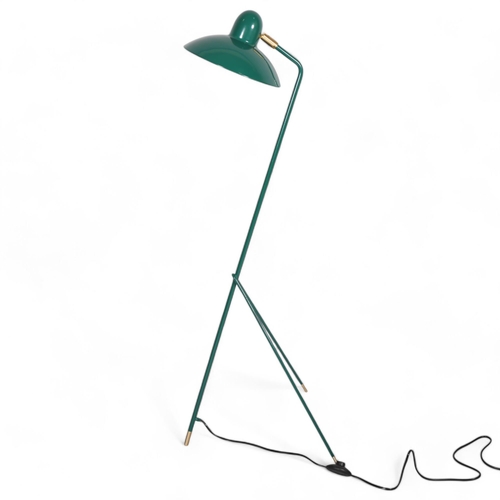 521 - Di Classe, an Arles mid-century style floor lamp by DOMEI ENDO with adjustable green shade, height 1... 