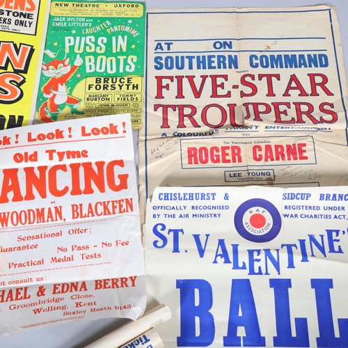 526 - A collection of  1940s'/50s' posters, most related to RAF Assoc and NAFFI, variety shows and events,... 