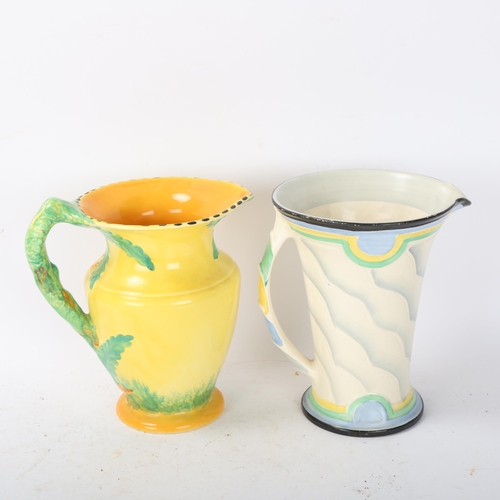 538 - Two Burleighware jugs, circa 1930s', including one depicting kangaroos, both with makers stamp, tall... 