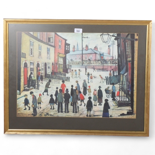 542 - After LS Lowry, a vintage print 