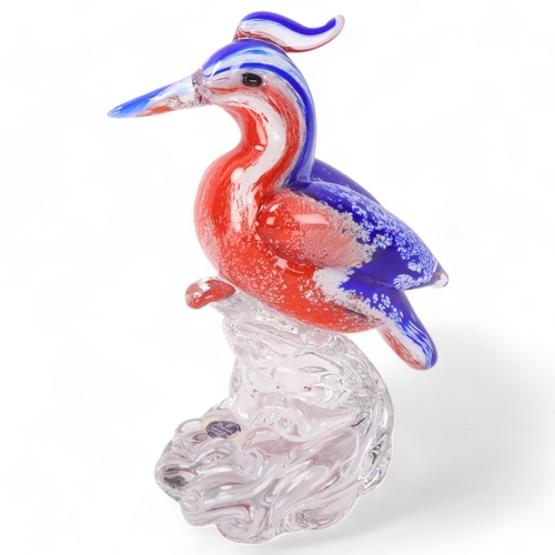 550 - JOSEF MARCOLIN for Dartington, a glass sculpture of a seabird, height 23cm