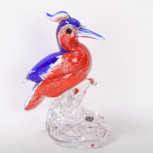 550 - JOSEF MARCOLIN for Dartington, a glass sculpture of a seabird, height 23cm