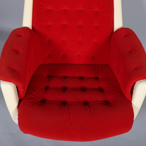 553 - ALF SVENSSON and YNGVAR SANDSTROM, for Dux, a 'Galaxy' lounge chair circa 1970, plastic injection mo... 