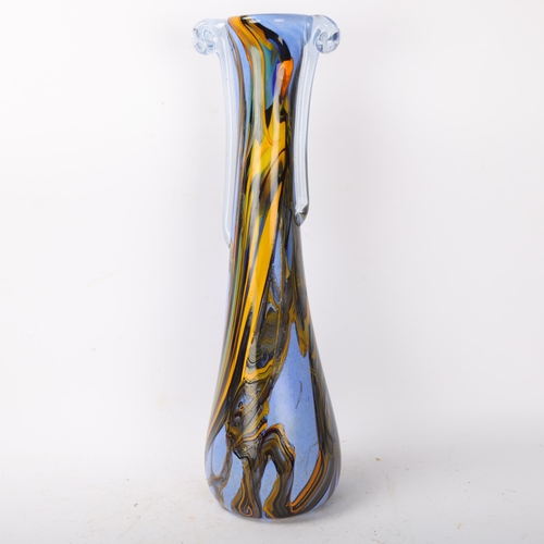 561 - A large mid 20th century art glass vase, possibly German, height 48cm