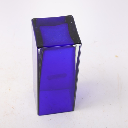 570 - PETR HORA, a blue glass Sommerso vase, circa 1970, no makers mark, height 15cm