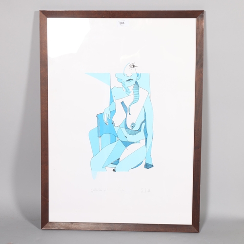 583 - A limited edition lithograph print, 