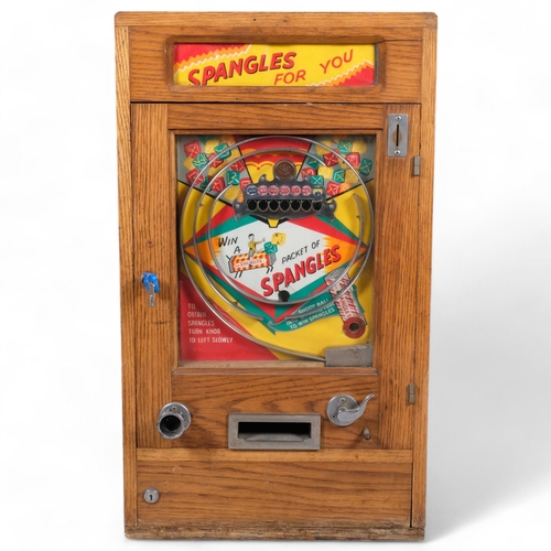 254B - A Vintage penny-in-the-slot machine, a flick-ball Ruffler & Walker Ltd- 