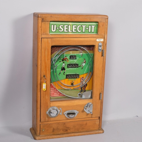 254C - A Vintage penny-in-the-slot machine, flick-ball Oliver Whales, 1953, 