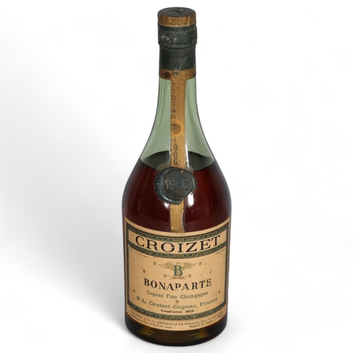 272A - A bottle of 1906 Croziet, Bonaparte Cognac Fine Champagne, 70% proof, 1950s' bottling