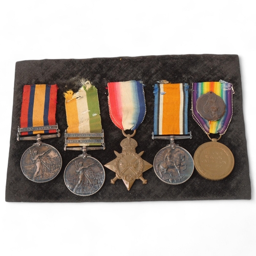 314 - A South Africa and World War I medal group to Lieutenant G.W.Thompson Somerset Light Infantry, later... 