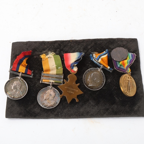 314 - A South Africa and World War I medal group to Lieutenant G.W.Thompson Somerset Light Infantry, later... 