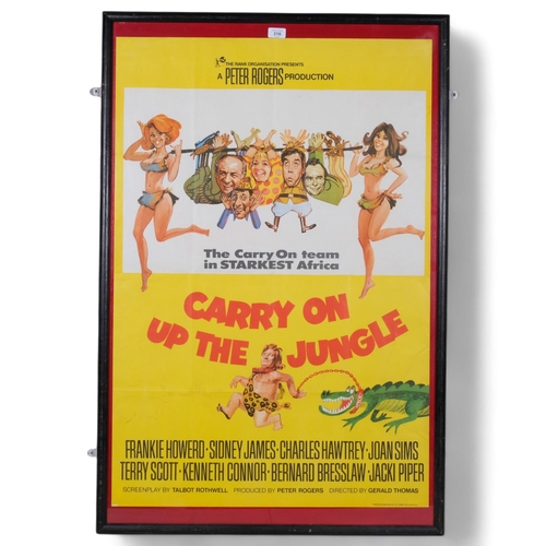 316 - FILM POSTER - Carry On Up The Jungle, Peter Rogers Production, 1970, 102cm x 66cm, framed