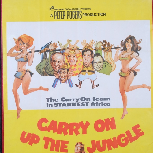 316 - FILM POSTER - Carry On Up The Jungle, Peter Rogers Production, 1970, 102cm x 66cm, framed