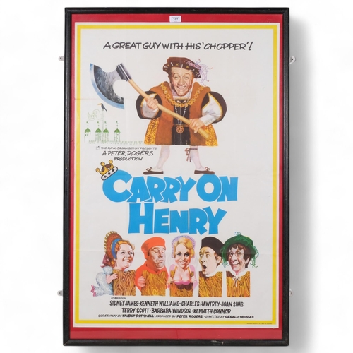 317 - FILM POSTER - Carry On Henry, Peter Rogers Production, 1971, 102cm x 67cm, framed