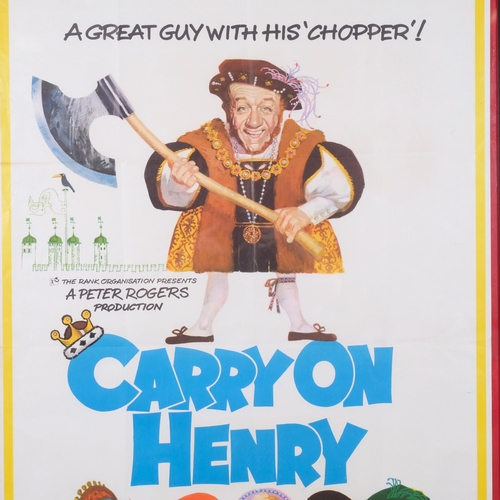 317 - FILM POSTER - Carry On Henry, Peter Rogers Production, 1971, 102cm x 67cm, framed