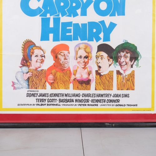 317 - FILM POSTER - Carry On Henry, Peter Rogers Production, 1971, 102cm x 67cm, framed