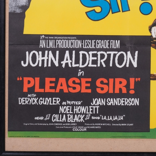 319 - FILM POSTER - Please Sir, starring John Alderton, LWI Production, 1971, 102cm x 67cm, framed