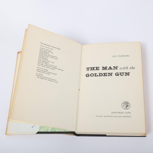 90 - Ian Fleming: 'Man with the Golden Gun', 1st Edition Jonathan Cape, London 1965, cloth black/gilt har... 