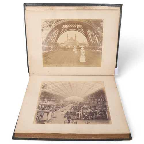 283 - Album of late 19th century photographs from the Paris 1889 Exhibition, album size 43cm x 33cm