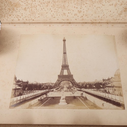 283 - Album of late 19th century photographs from the Paris 1889 Exhibition, album size 43cm x 33cm