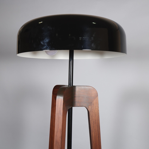 587 - SOVRAPPENSIERO design studio for PORADA - A Pileo Alta floor lamp in solid canaletta walnut with ena... 