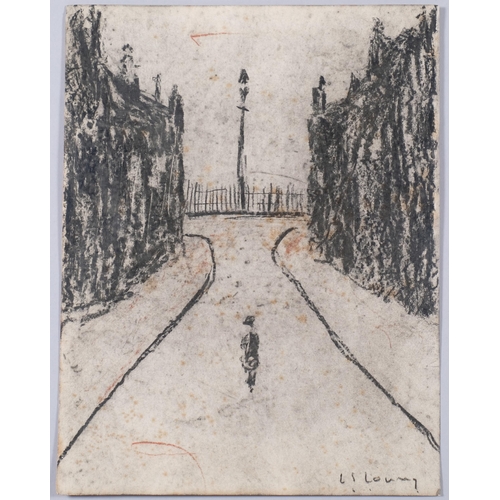 713 - **Description Change** Manner of Laurence Stephen Lowry (1887 - 1976), street scene with figure, cha... 