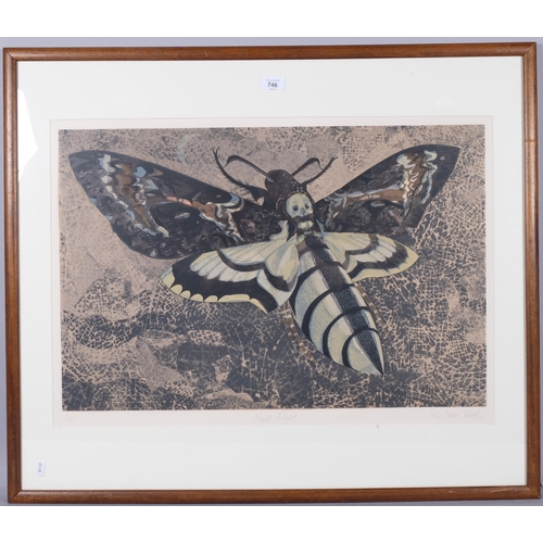 746 - John Norris Wood (1930 - 2013), night flight, screenprint, signed in pencil, no. 3/15, image 46cm x ... 