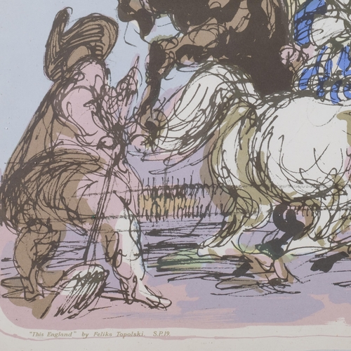 759 - Feliks Topolski (1907 - 1989), This England, lithograph for School Prints Ltd, Baynard Press SP19, 1... 