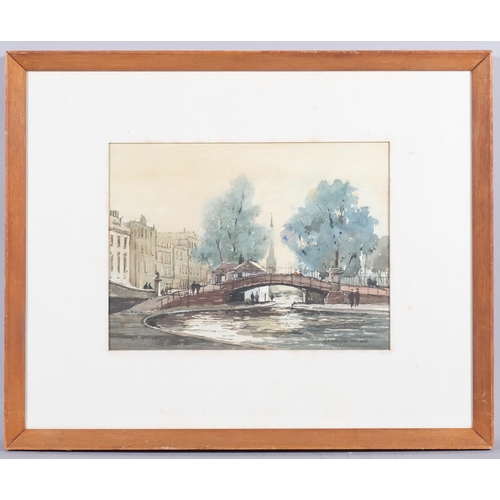 778 - Alan Middleton (1926 - 1998) (Wapping Group), Little Venice W2, watercolour, 25cm x 34cm, framed