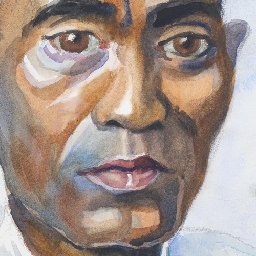 802 - B Pearless, portrait of an Indian man, Ha Ha, 1952, watercolour, 29cm x 22cm, unframed