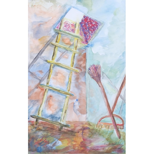 803 - Madeleine C Collopy (Australian), Possibilities, 2002, watercolour, 43cm x 28cm, framed