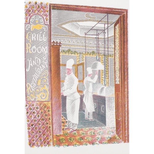 817 - Eric Ravilious (1903 - 1942), Grill Room And Restaurant, lithograph, sheet 24cm x 18cm, mounted, ori... 