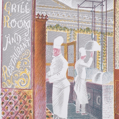 817 - Eric Ravilious (1903 - 1942), Grill Room And Restaurant, lithograph, sheet 24cm x 18cm, mounted, ori... 