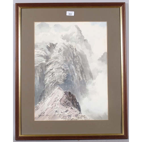 851 - Edwin Grieg Hall (1929 - 2017), Scafell Pike, watercolour, 49cm x 36cm, framed