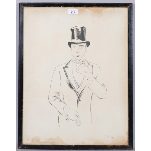 878 - Edmond Xavier Kapp, King Edward VIII, lithograph, signed in pencil, 1932, no. 23/50, 55cm x 42cm, fr... 